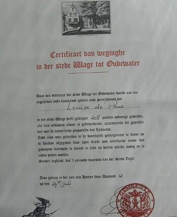 Сертификат о том, что взвесившийся не является ведьмой или ведьмаком